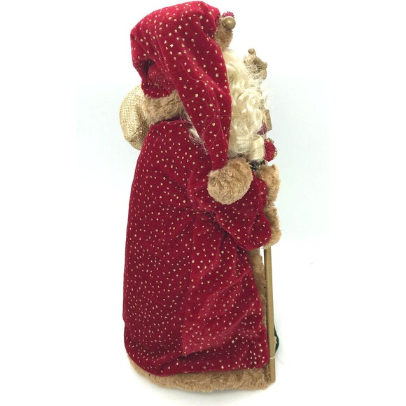 Dan Dee Collectors Choice Christmas Tree Topper Santa 16" Ornament Vintage Red - Picture 4 of 14